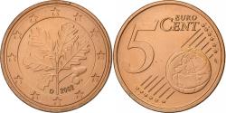 World Coins - Germany, 5 Euro Cent, 2002, Munich, Copper Plated Steel,