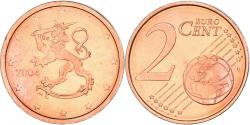 World Coins - Finland, 2 Euro Cent, 2004, FDC, , Copper Plated Steel, KM:99