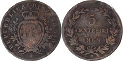 World Coins - Coin, San Marino, 5 Centesimi, 1869