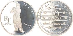 World Coins - Coin, France, Le Fifre by Edouard Manet, 10 Francs-1.5 Euro, 1996, Proof