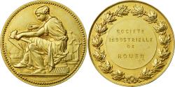 World Coins - France, Medal, Société Industrielle de Rouen, Chabaud, , Vermeil