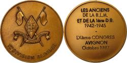 World Coins - France, Medal, 1ère Division Blindée, 60ème Congrès d'Avignon, 1987