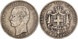 World Coins - Greece, George I, 5 Drachmai, 1876, Paris, Silver, , KM:536