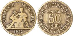 World Coins - Coin, France, Chambre de commerce, 50 Centimes, 1922, Paris,