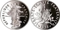 World Coins - Coin, France, Semeuse, Franc, 1993, Paris, Proof, , Nickel, KM:925.1