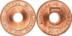World Coins - Coin, Philippines, 5 Sentimos, 2005, , Copper Plated Steel, KM:268