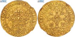 World Coins - County of Hainaut, Albert of Bavaria, Large Gold Crown, 1389-1404
