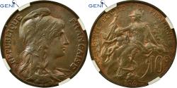 World Coins - Coin, France, Dupuis, 10 Centimes, 1904, Paris, GENI, MS63BR, Bronze, KM:843