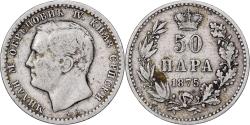 World Coins - Serbia, Milan I, 50 Para, 1875, Silver, , KM:4