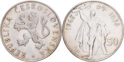 World Coins - Czechoslovakia, 50 Korun, 1955, Silver, , KM:44