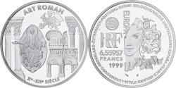 World Coins - France, 6.55957 Francs, Europa - L'art roman, 1999, Paris, Proof, Silver