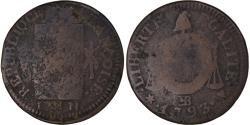 World Coins - Coin, France, Sol aux Balances, 1793, Strasbourg, , Bronze, Gadoury:19