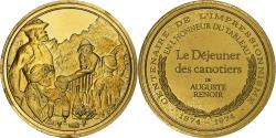 World Coins - France, Medal, Le Déjeuner des canotiers, Auguste Renoir, Vermeil,