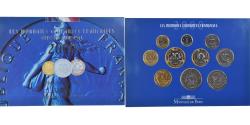 World Coins - France, Coffret 1 c. à 20 frs., 2000, Monnaie de Paris, BU,