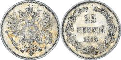 World Coins - Coin, Finland, Nicholas II, 25 Penniä, 1915, Helsinki, , Silver