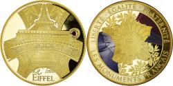 World Coins - France, Medal, Les Monuments Français, La Tour Eiffel, , Copper Gilt