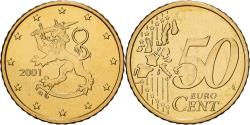 World Coins - Finland, 50 Centimes, 2001, Vantaa, Nordic gold, , KM:103