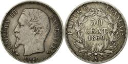 World Coins - Coin, France, Napoleon III, Napoléon III, 50 Centimes, 1860, Paris,