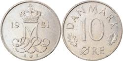 World Coins - Coin, Denmark, Margrethe II, 10 Öre, 1981, Copenhagen,