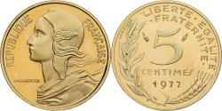 World Coins - Coin, France, Marianne, 5 Centimes, 1977, Paris, série FDC,