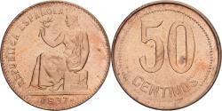 World Coins - Spain, 50 Centimos, 1937, , Copper, KM:754