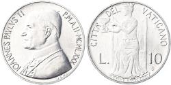 World Coins - Coin, VATICAN CITY, John Paul II, 10 Lire, 1980, FDC, , Aluminum