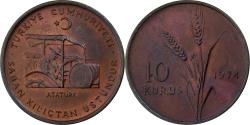 World Coins - Turkey, 10 Kurus, 1974, Istanbul, Bronze, , KM:898.2