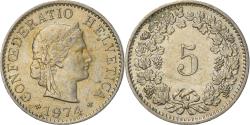 World Coins - Coin, Switzerland, 5 Rappen, 1974, Bern, , Copper-nickel, KM:26