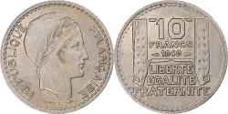 World Coins - France, 10 Francs, Turin, 1949, Paris, Rameaux courts, Copper-nickel, AU(55-58)