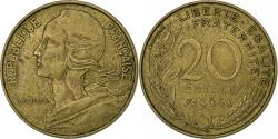 World Coins - France, 20 Centimes, Marianne, 1964, Paris, Aluminum-Bronze,