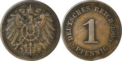 World Coins - Coin, GERMANY - EMPIRE, Wilhelm II, Pfennig, 1908, Muldenhütten,