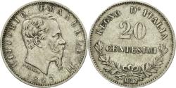 World Coins - Coin, Italy, Vittorio Emanuele II, 20 Centesimi, 1863, Milan, , Silver