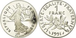 World Coins - Coin, France, Semeuse, Franc, 1991, Proof, , Nickel, KM:925.2