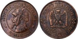 World Coins - France, Napoleon III, 10 Centimes, SATIRICAL COINS, 1870, Bronze,