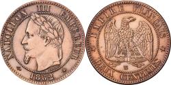 World Coins - France, Napoleon III, 2 Centimes, 1862, Strasbourg, Bronze,
