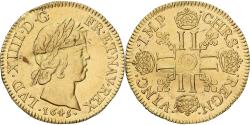 World Coins - France, Louis XIV, Louis d'or à la mèche courte, 1645, Lyon, Gold,