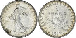 World Coins - Coin, France, Semeuse, Franc, 1917, Paris, , Silver, KM:844.1