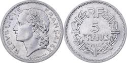 World Coins - France, 5 Francs, Lavrillier, 1945, Paris, Aluminum, , KM:888b.1