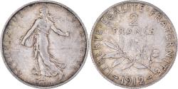 World Coins - Coin, France, Semeuse, 2 Francs, 1912, Paris, , Silver, KM:845.1