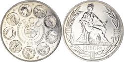 World Coins - France, Medal, Ecu Europa, Europe Assise, Politics, 1981,