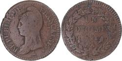 World Coins - Coin, France, Dupré, Decime, AN 8, Metz, , Bronze, Gadoury:187a