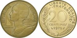 World Coins - France, 20 Centimes, Marianne, 1975, MDP, série FDC, Bronze-Aluminium