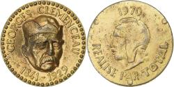 World Coins - France, Token, Collection Total, Georges Clémenceau, 1970, Brass,
