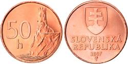 World Coins - Coin, Slovakia, 50 Halierov, 2007, Kremnica, , Copper Plated Steel