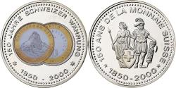 World Coins - Switzerland, Medal, 150 Ans de la Monnaie Suisse, 50 FRANCS, 2000