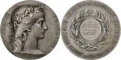 World Coins - France, Medal, Ministère de la guerre, Soins aux chevaux, Silver, Daniel-Dupuis