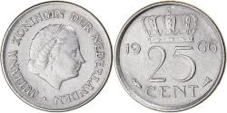 World Coins - Coin, Netherlands, Juliana, 25 Cents, 1966, , Nickel, KM:183