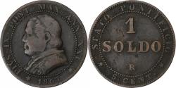 World Coins - ITALIAN STATES, PAPAL STATES, Pius IX, Soldo, 5 Centesimi, 1867, Rome, Copper