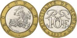 World Coins - Monaco, Rainier III, 10 Francs, 1997, Paris, Bi-Metallic,