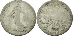 World Coins - Coin, France, Semeuse, 50 Centimes, 1903, Paris, , Silver, KM:854